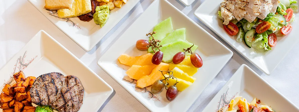 various plates of allergen friendly foods